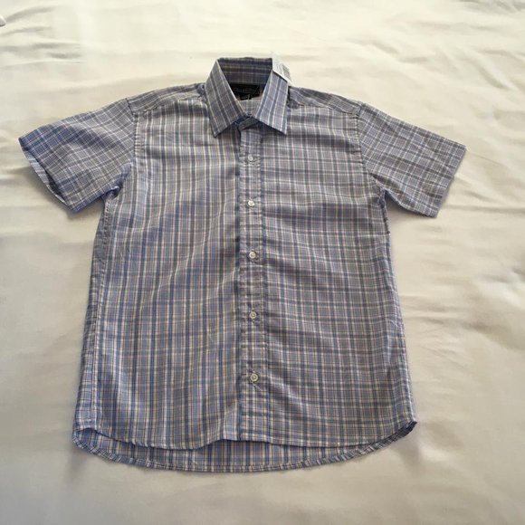 Oscar de la Renta Shirt Short Sleeve Sz 8Y boysg29 - Picture 1 of 9